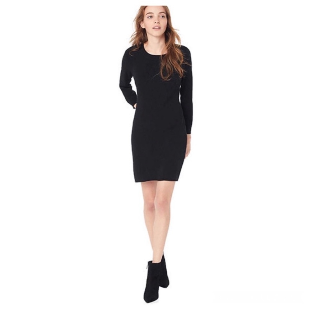Jack by BB Dakota black lightweight stitch sweater dress